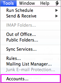 set out of office in outlook 2011 for mac